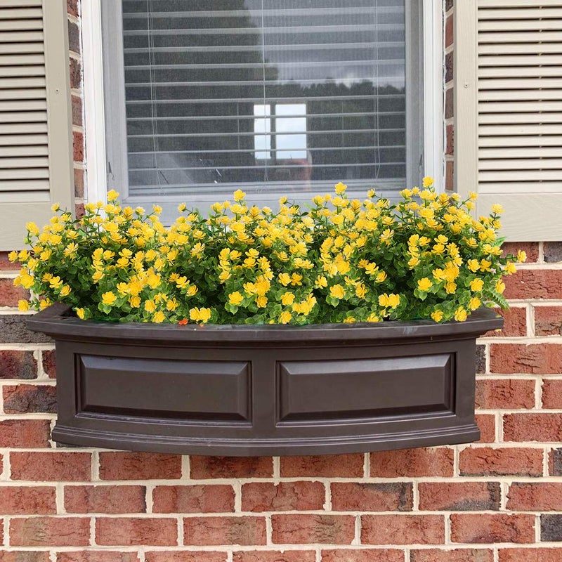 HAPLIA 6 Bundles Artificial Flowers, Fake Artificial Greenery UV Resistant No Fade Faux Plastic Plants for Wedding Bridle Bouquet Indoor Outdoor Home Garden Kitchen Office Table Vase (Yellow) - Image 4